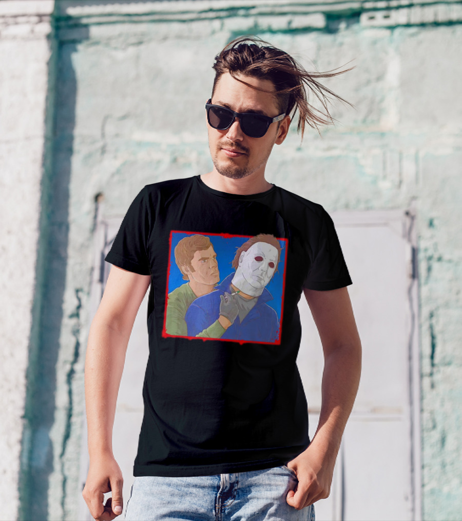 Dexter Morgan Versus Michael Myers Halloween Showdown T-Shirt