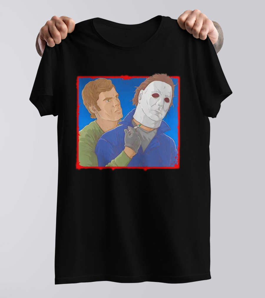 Dexter Morgan Versus Michael Myers Halloween Showdown T-Shirt
