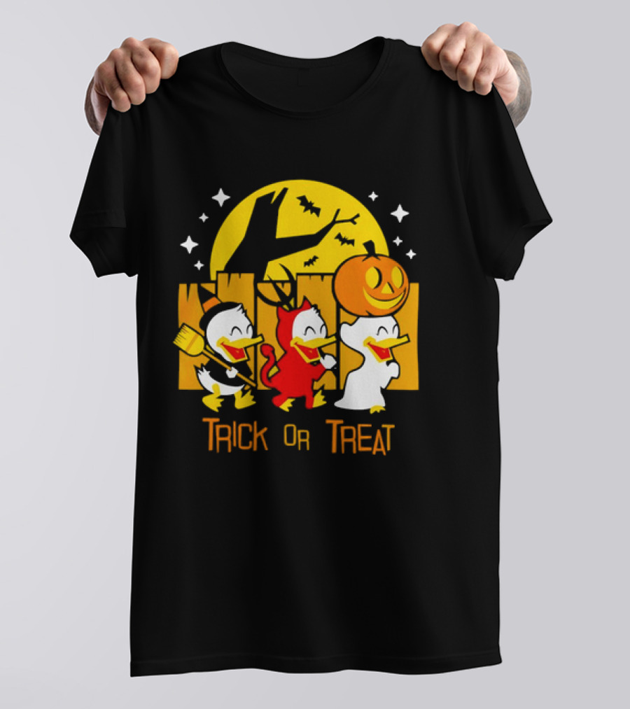 Halloween Trick Or Treat With Donald Duck's Nephews Huey, Dewey, And Louie T-Shirt