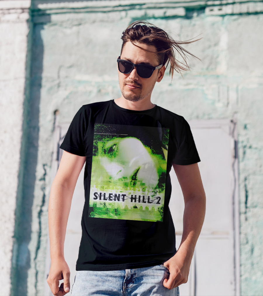 Silent Hill 2 PS2 Cover Green Face T-Shirt