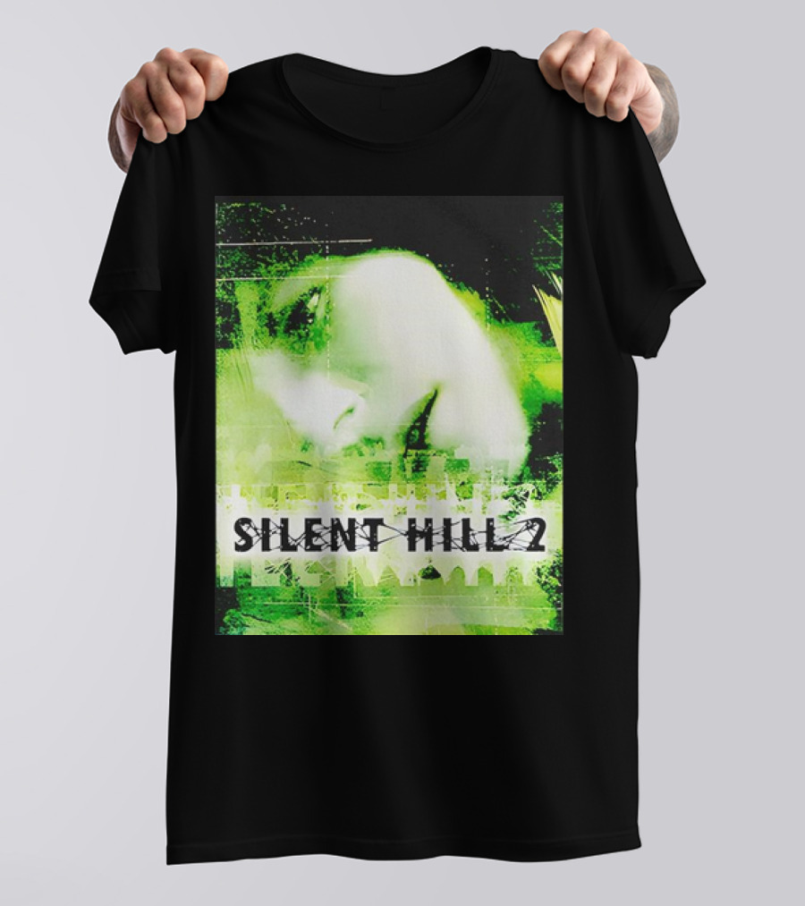 Silent Hill 2 PS2 Cover Green Face T-Shirt