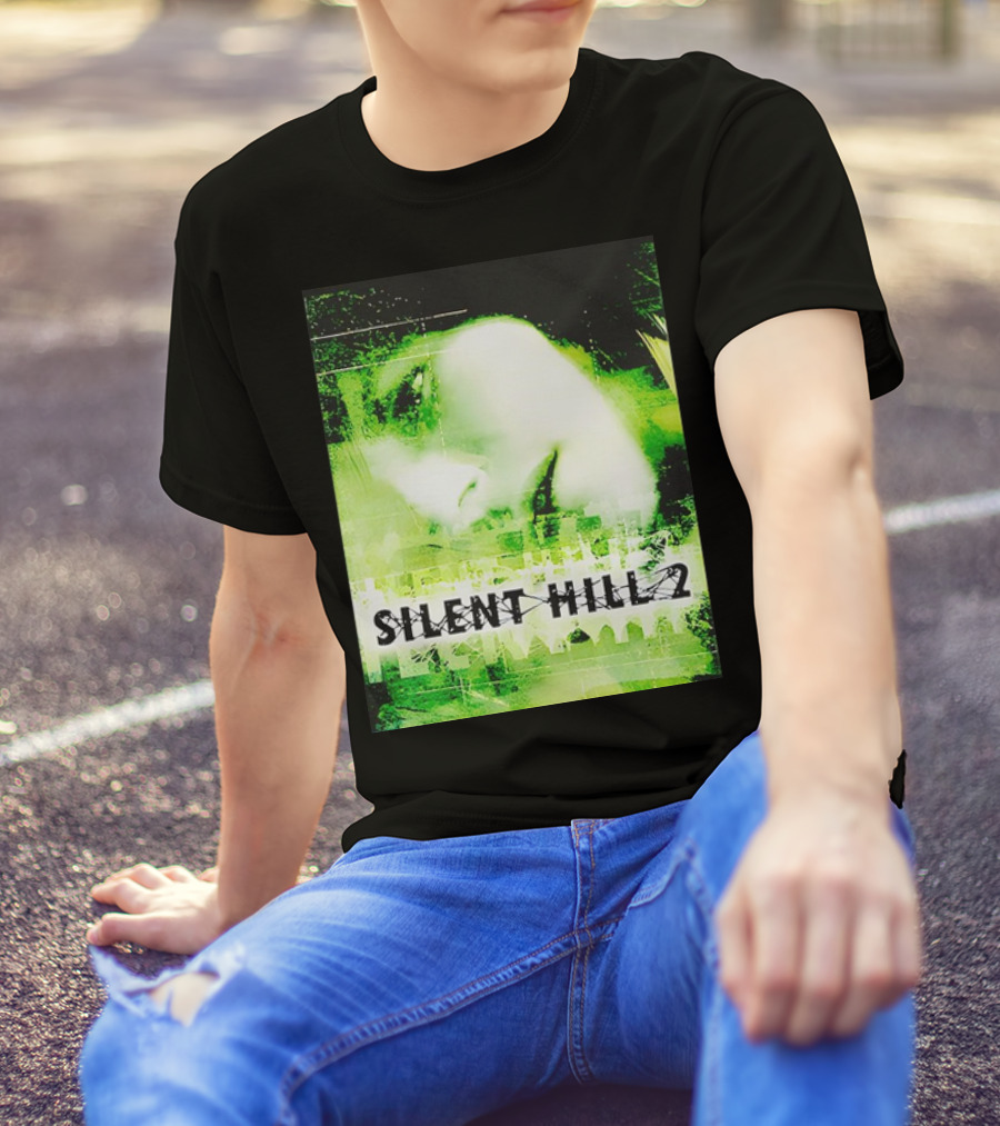 Silent Hill 2 PS2 Cover Green Face T-Shirt