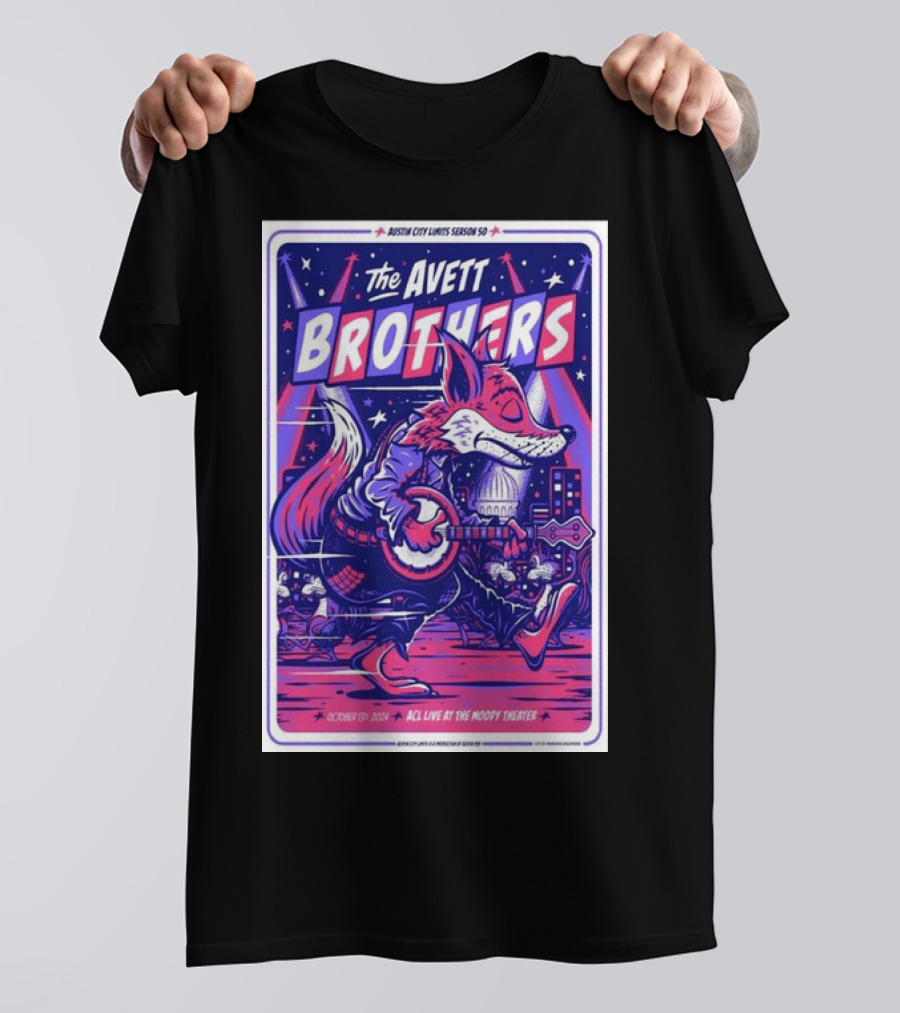 The Avett Brothers Austin City Limits 2024 Moody Theater October 13 T-Shirt