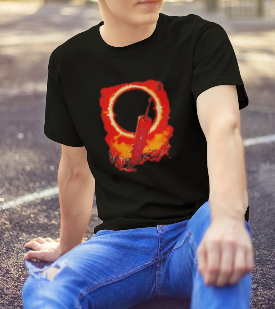 The Struggler Retro Eclipse Red Sword T-Shirt