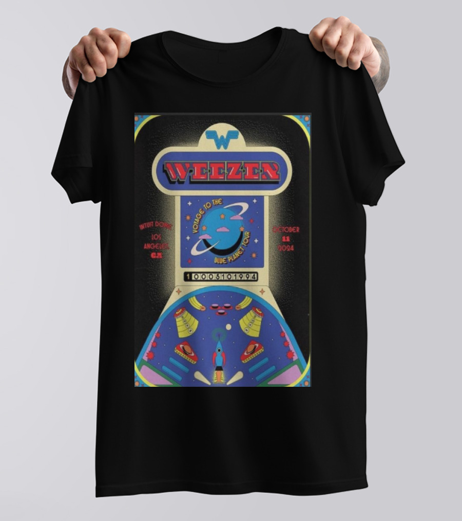Weezer Los Angeles Inuit Dome Voyage To The Blue Planet Tour October 11 T-Shirt