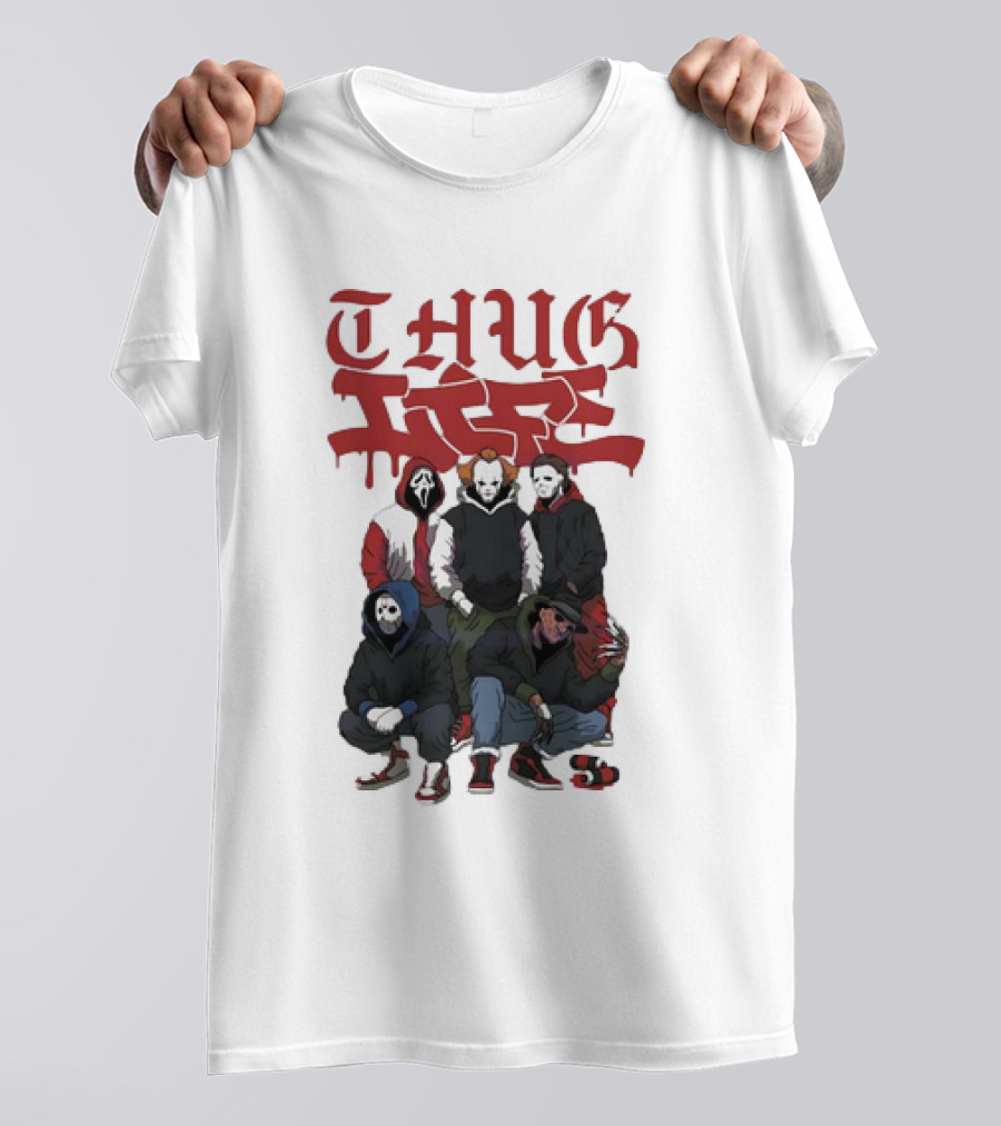 Thug Life Halloween Horror Characters Friday The 13th T-Shirt