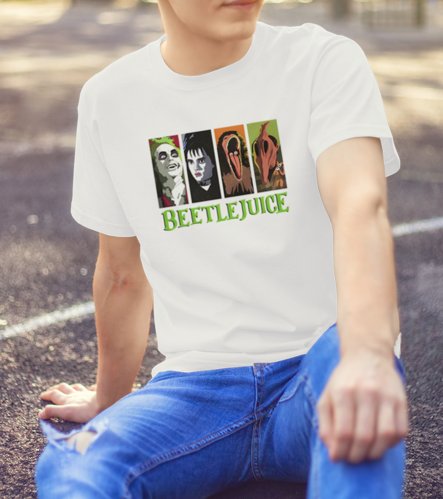 Beetlejuice Vintage Characters Halloween Horror Movie T-Shirt