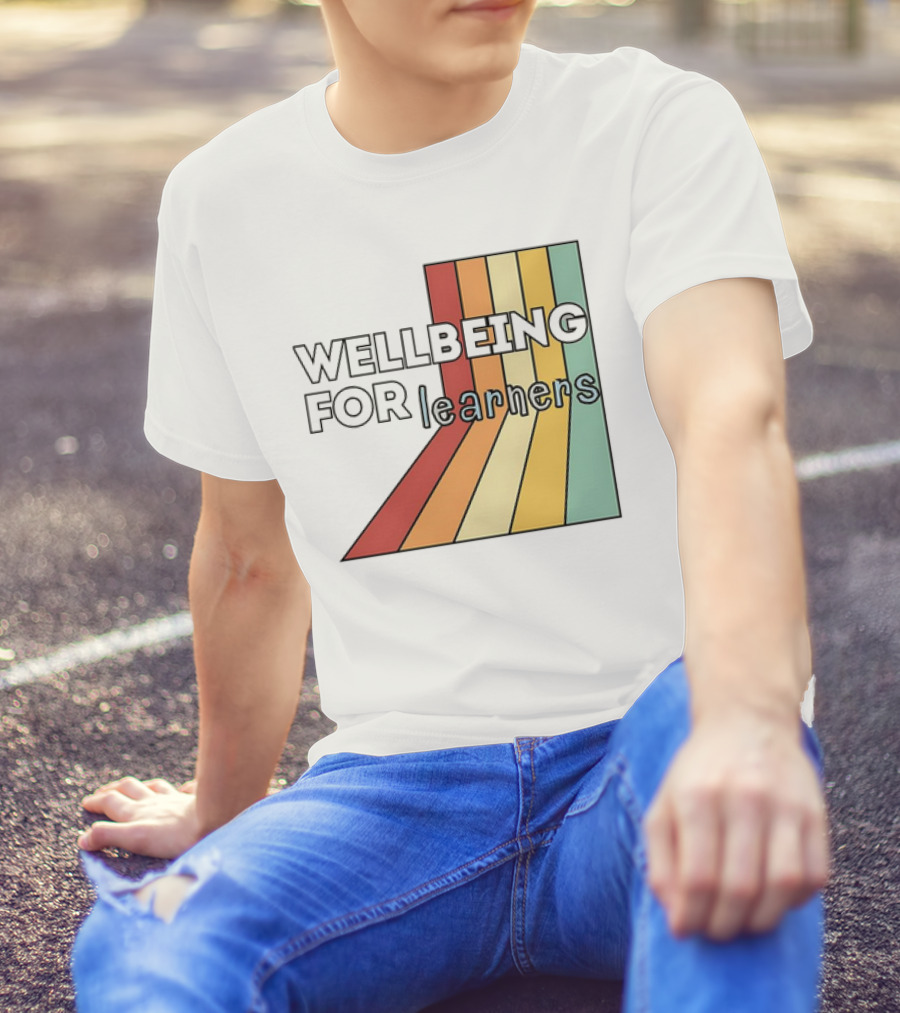 WELLBEING FOR LEARNERS Rainbow Stripes T-Shirt