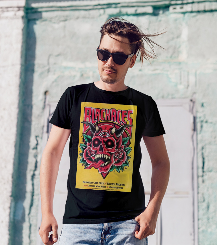 Black Aces Dicey Rileys Oct 20 2024 With James Van Hest Mayflower T-Shirt