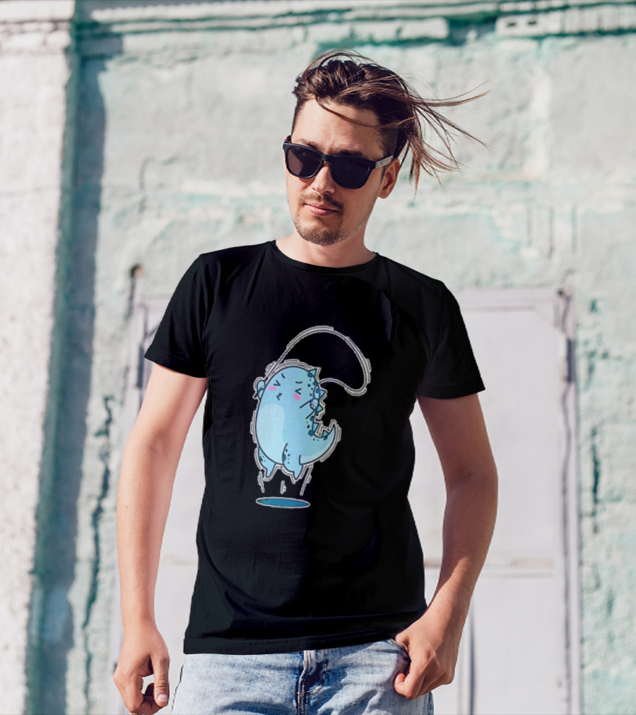 Dino Jumping Rope Adorable Cartoon T-Shirt
