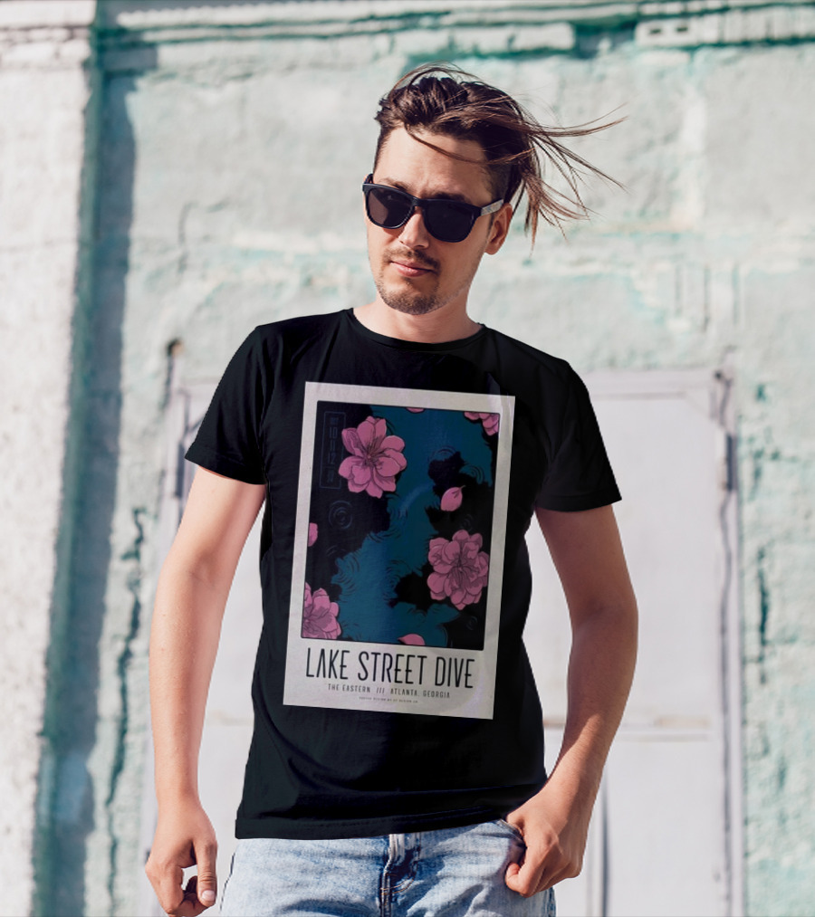 Lake Street Dive Oct 10-12, 2024 The Eastern Atlanta Georgia Pink Floral T-Shirt