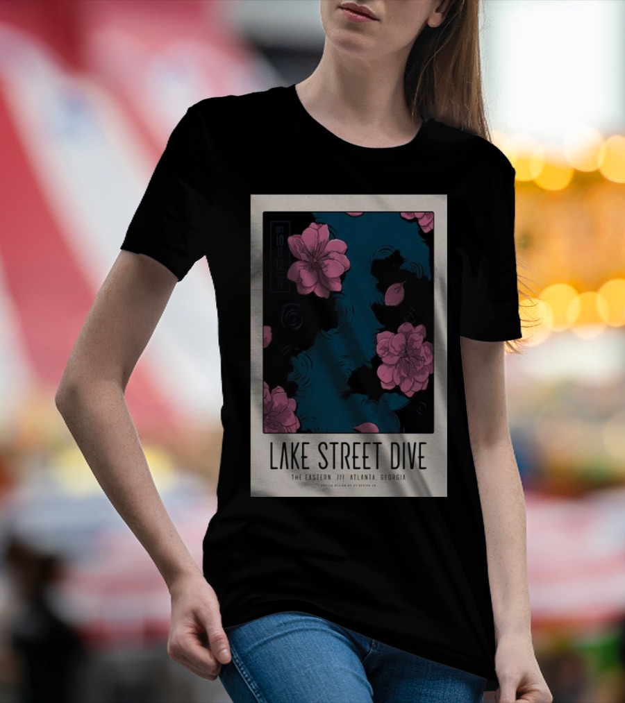 Lake Street Dive Oct 10-12, 2024 The Eastern Atlanta Georgia Pink Floral T-Shirt