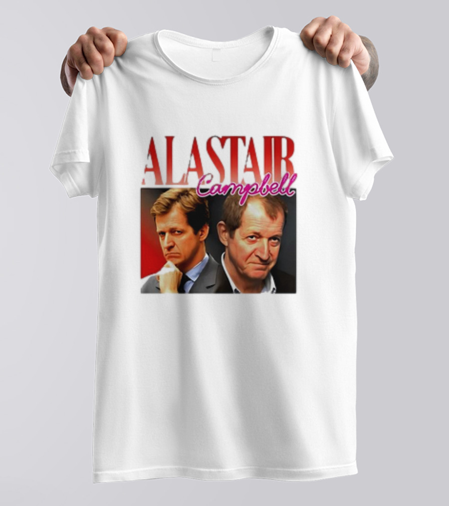 Alastair Campbell Retro Suit Portrait Duo T-Shirt