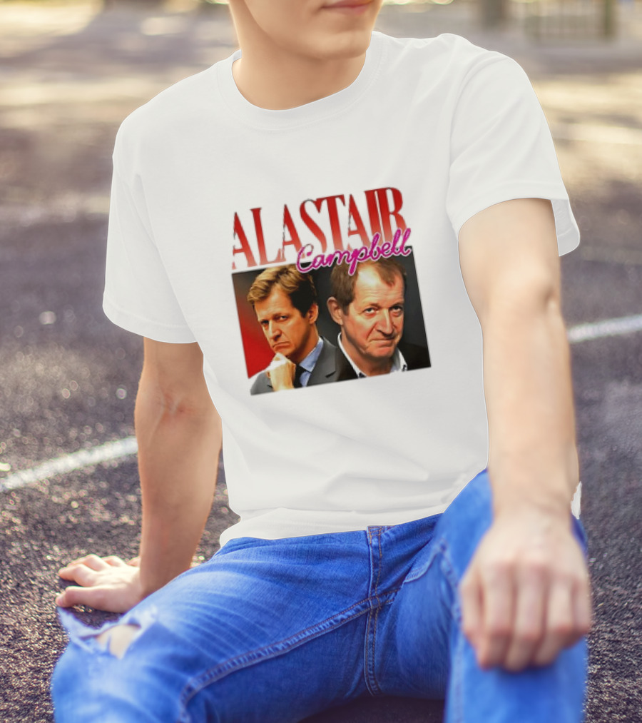 Alastair Campbell Retro Suit Portrait Duo T-Shirt