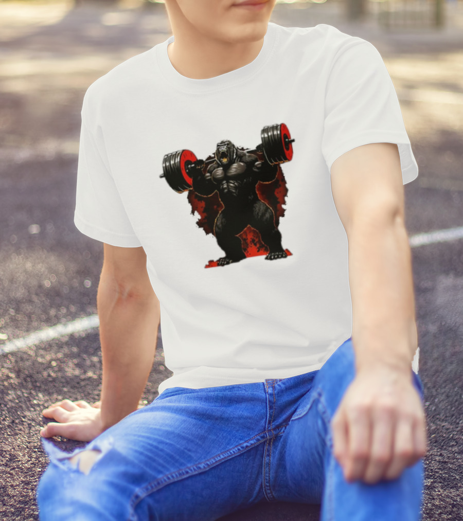 Gorilla Workout Beast Lifting Power Weights Gym T-Shirt