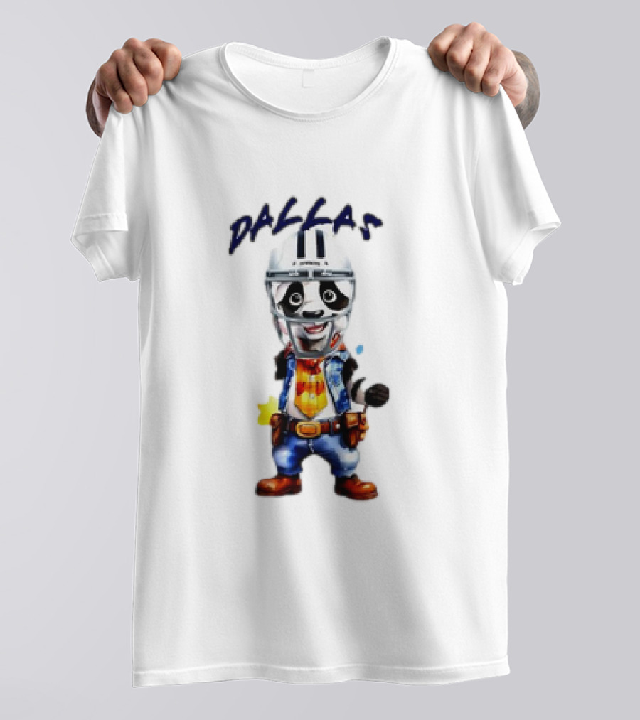 The Cowboys Live In Dallas Old West Football Dallas Football Helmet Cowboy Character T-Shirt