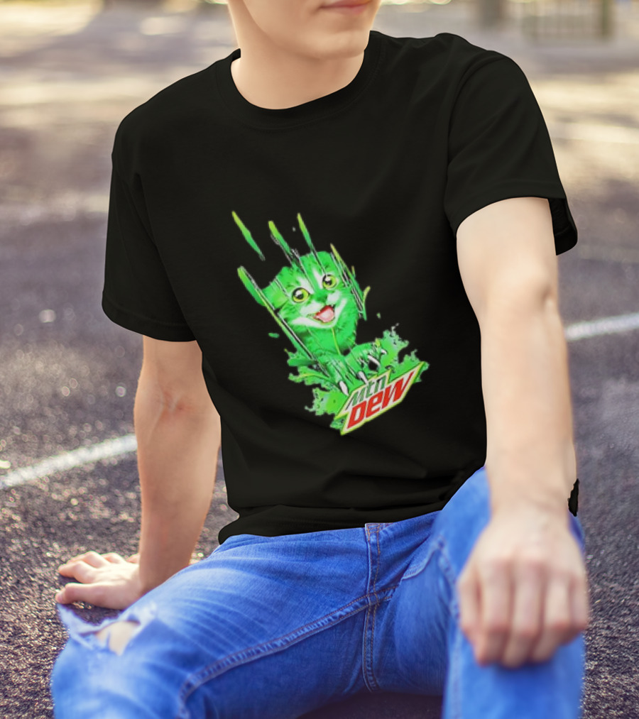 Cat Mtn Dew Mountain Mew Clawing T-Shirt