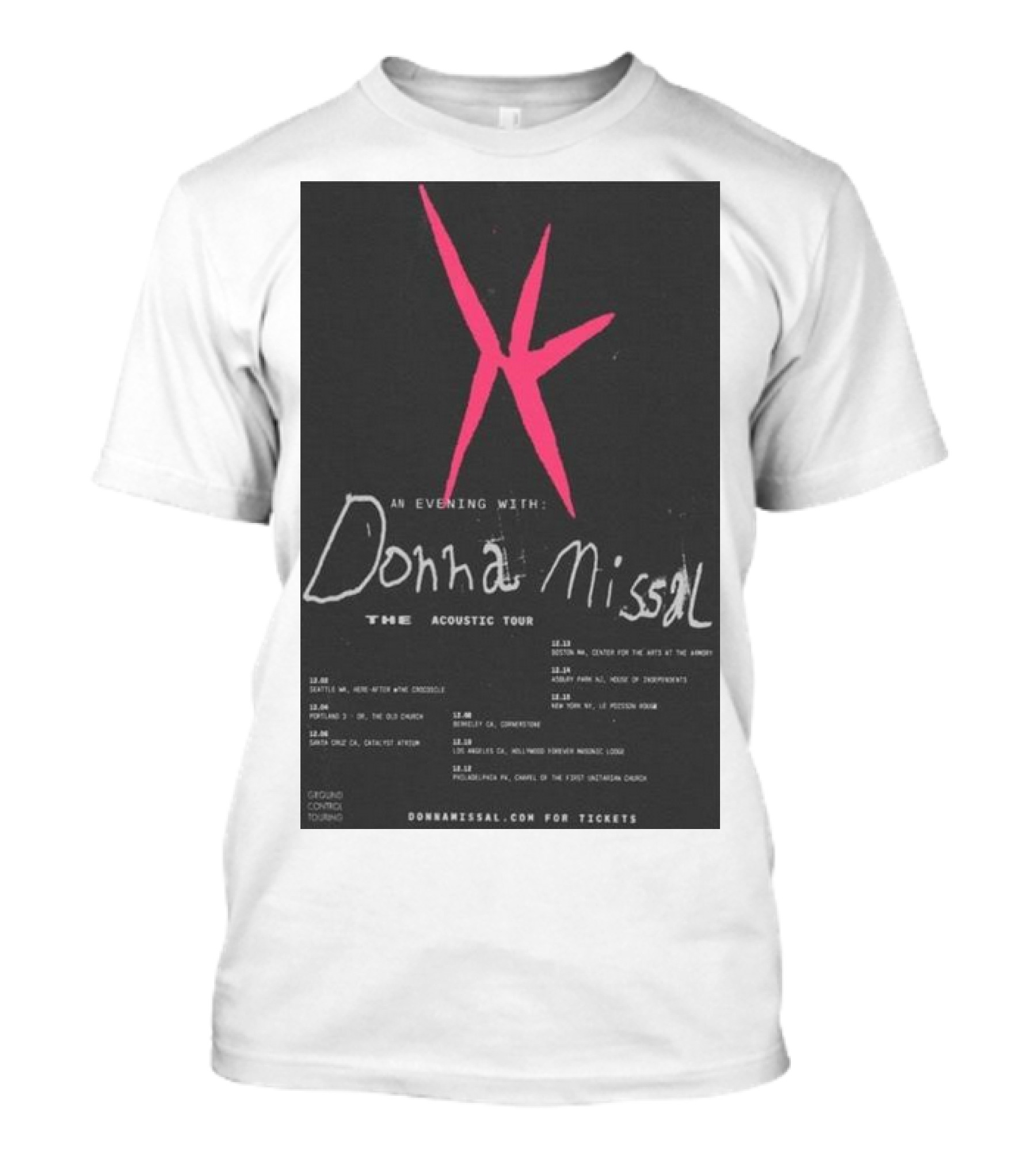 An Evening With Donna Missal 2024 Acoustic Tour Dates And Locations T-Shirt
