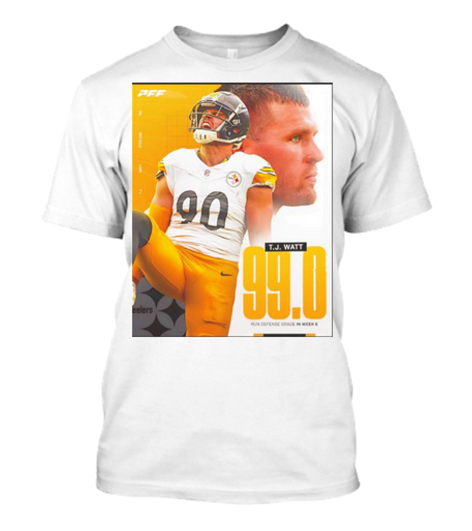 T.J. Watt 99.0 Run Defense Grade Week 6 Pittsburgh Steelers T-Shirt