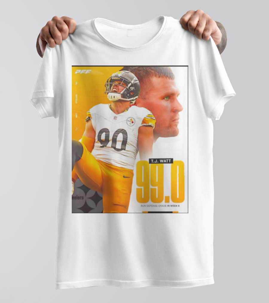 T.J. Watt 99.0 Run Defense Grade Week 6 Pittsburgh Steelers T-Shirt