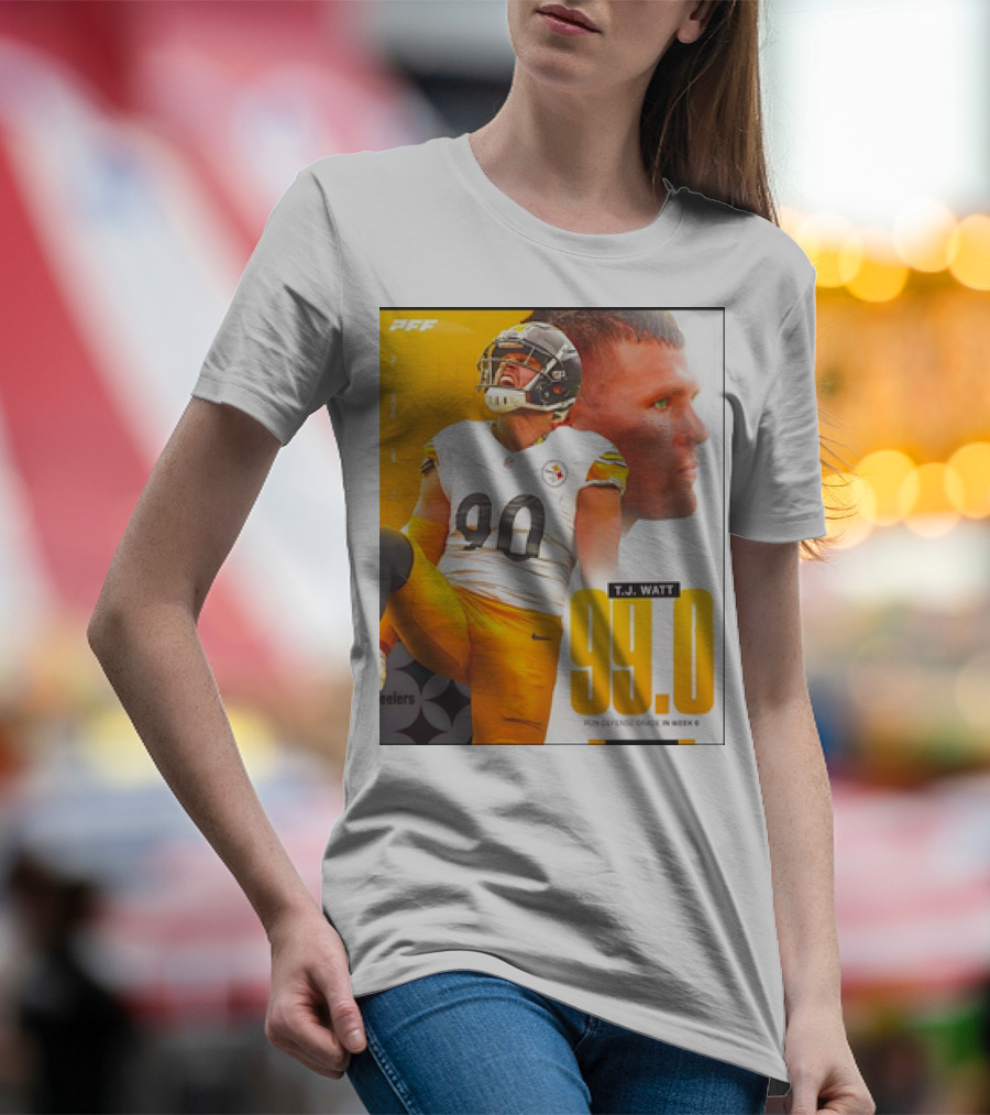 T.J. Watt 99.0 Run Defense Grade Week 6 Pittsburgh Steelers T-Shirt
