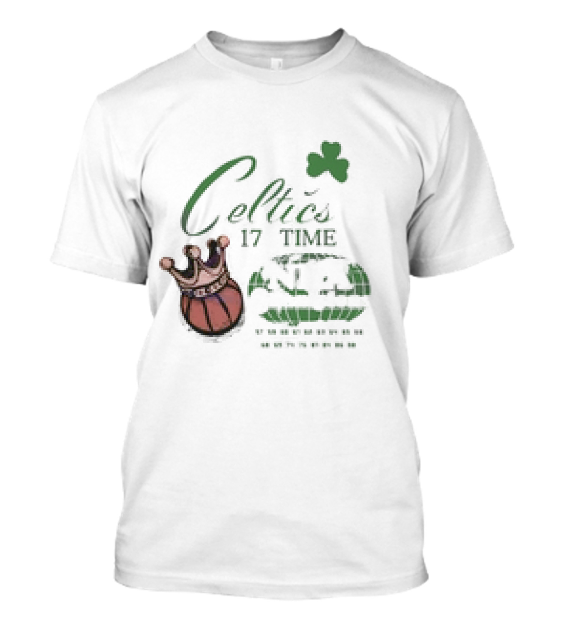 Celtics 17 Time Champions King 2024 Basketball Crown Shamrock T-Shirt
