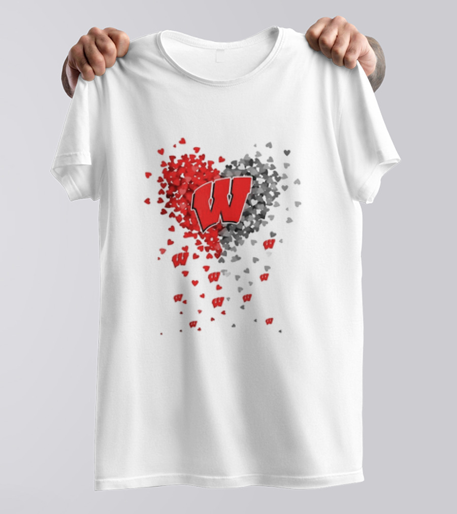 Wisconsin Badgers 2024 Heart Full Of Football W T-Shirt