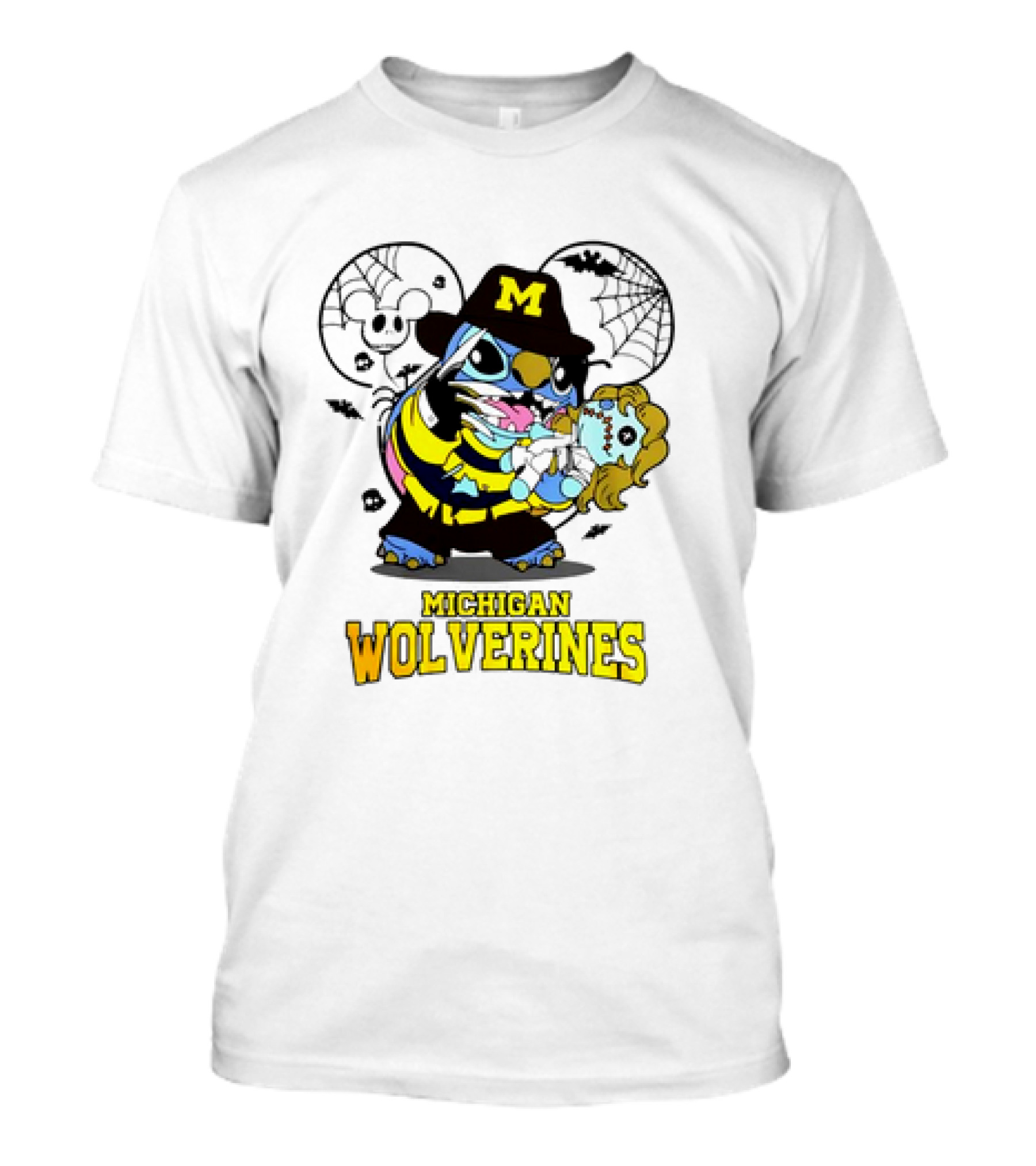 Michigan Wolverines Halloween Stitch Freddy Krueger T-Shirt