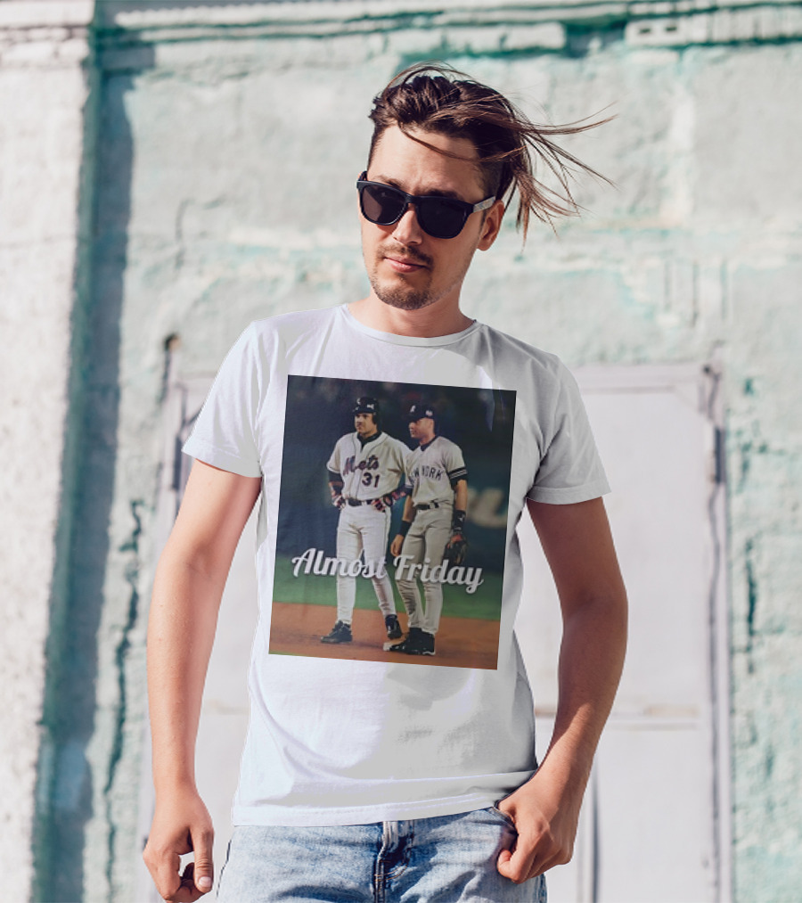 Piazza Jeter New York Yankees Mets Almost Friday T-Shirt