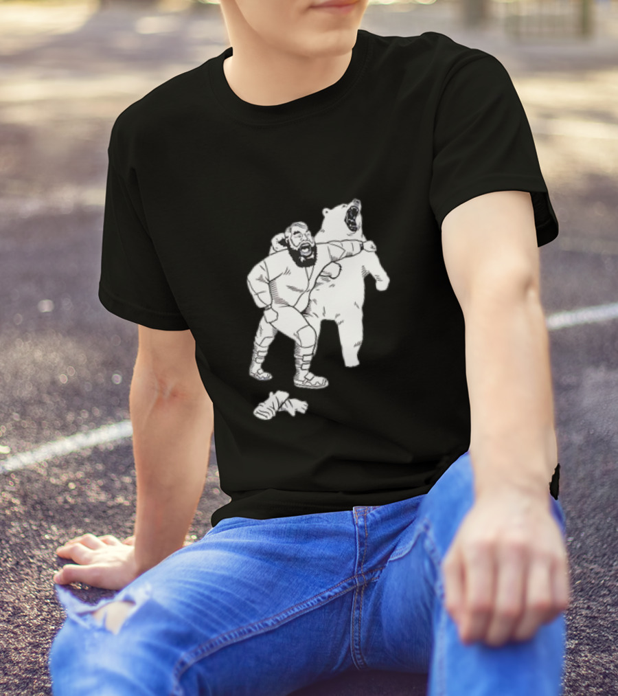 Brian The Bear Wrestling Match Showdown T-Shirt