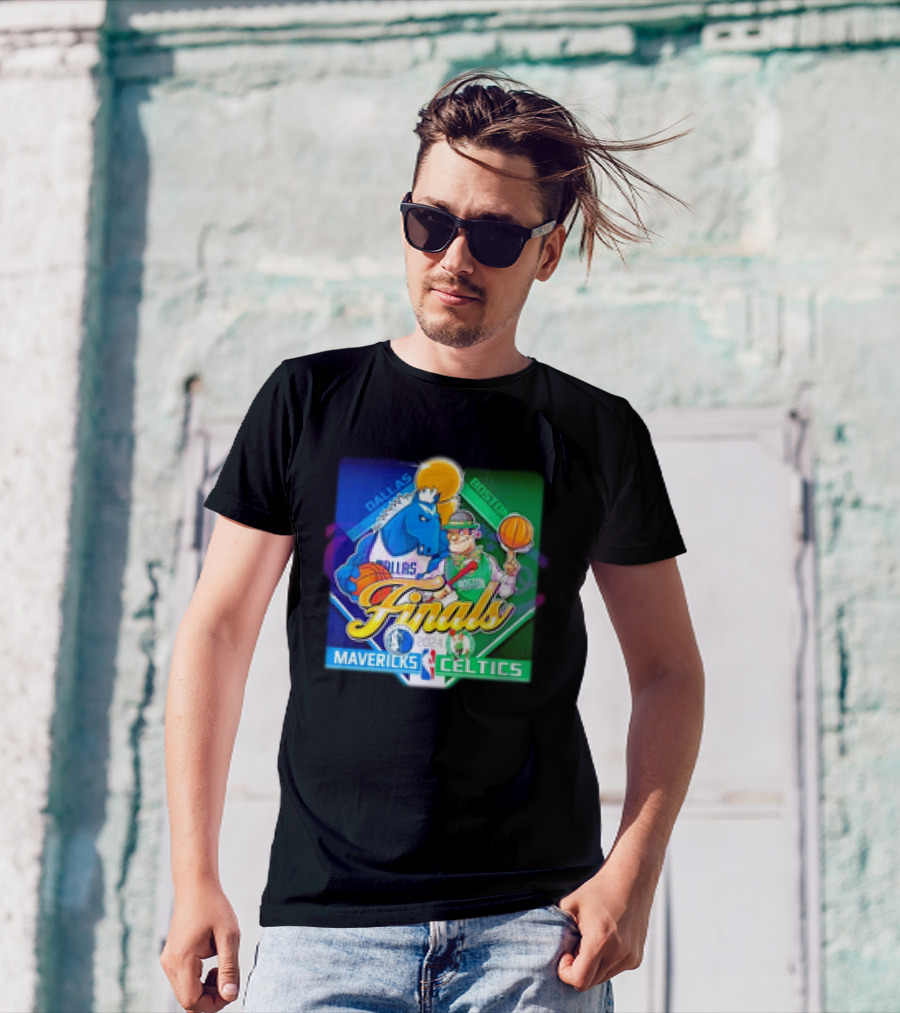 Dallas Mavericks Vs Boston Celtics Finals 2024 Mascot Showdown T-Shirt