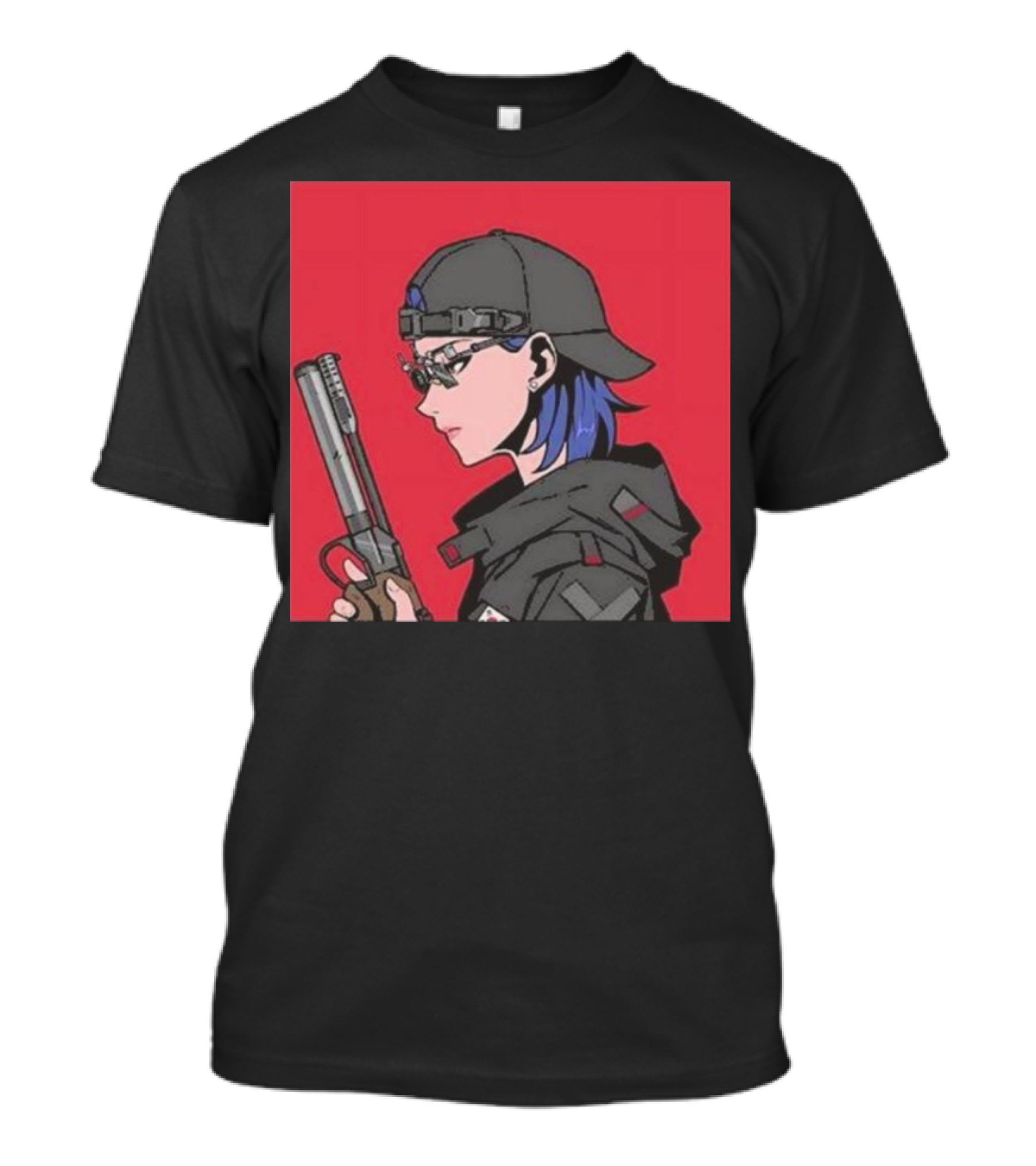 Kim Yeji Anime Character With Gun And Cap T-Shirt