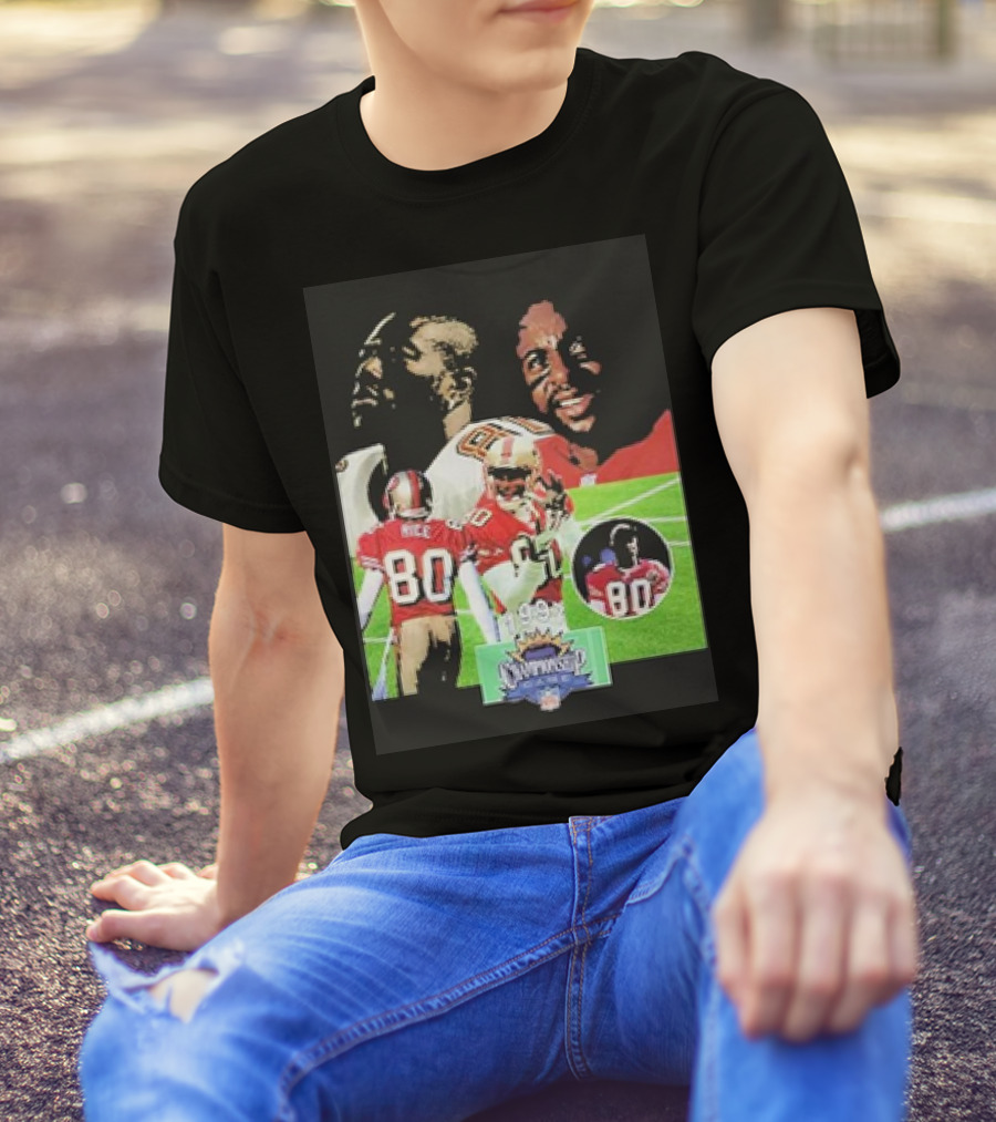 Terrell Owens And Jerry Rice 80s 49ers 1994 Throwback NFL Champions T-Shirt