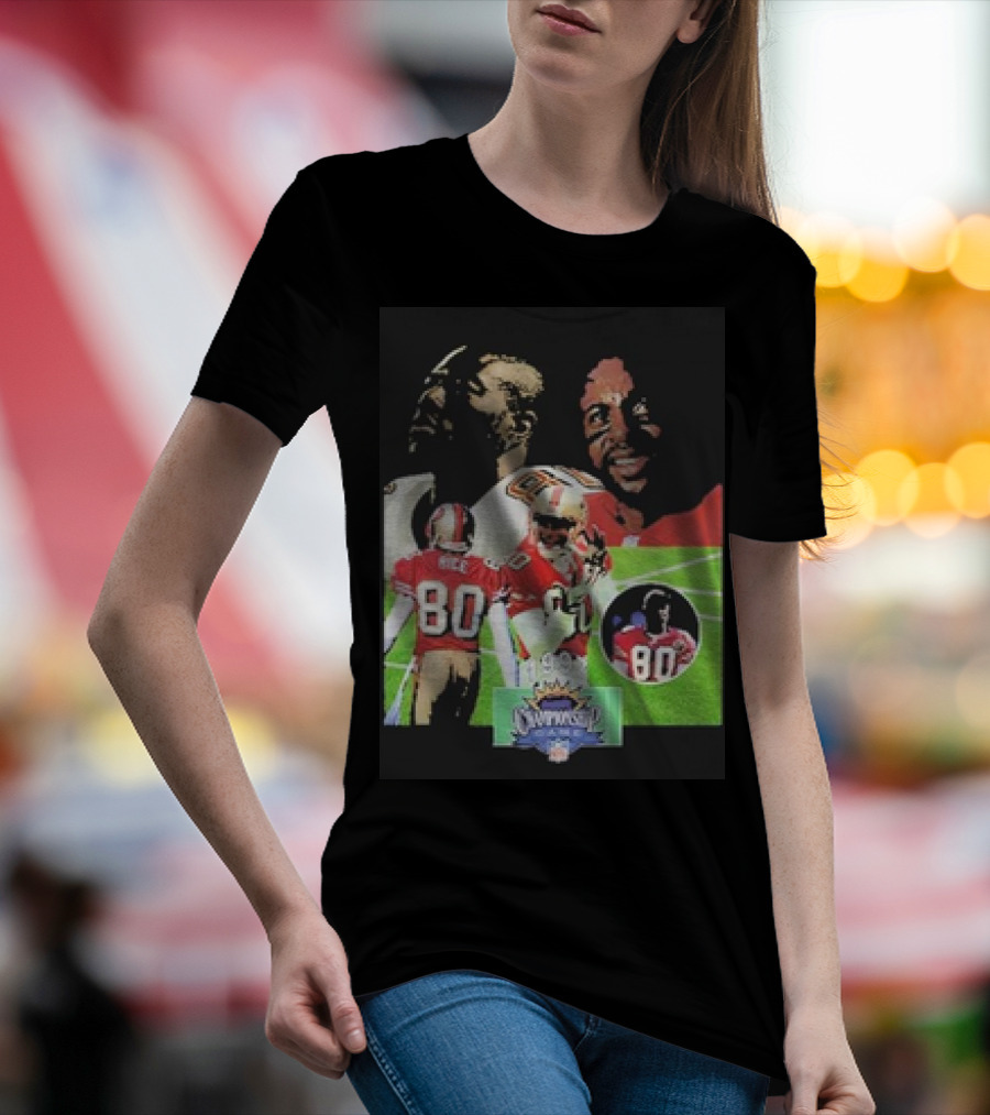 Terrell Owens And Jerry Rice 80s 49ers 1994 Throwback NFL Champions T-Shirt