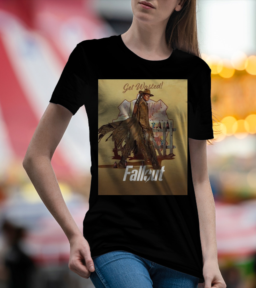 Get Wasted Fallout Series Western Theme Premieres April 12 On Prime Video T-Shirt