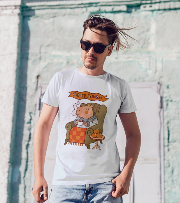 Cozybara Capybara Meme Cute T-Shirt