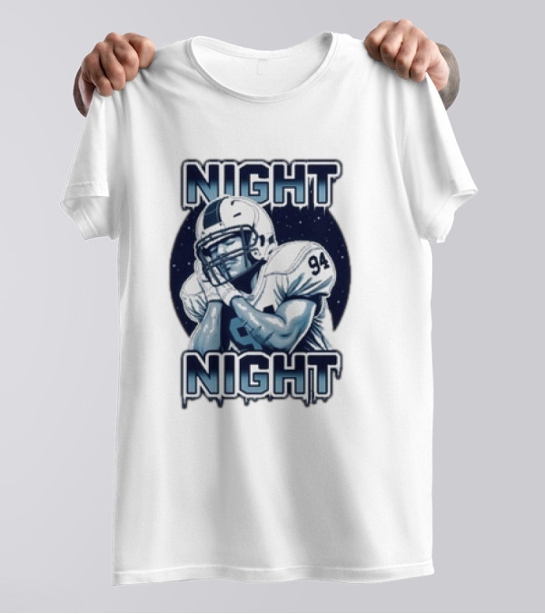 Night Night Ceman Ryan Barker 94 Football Player T-Shirt