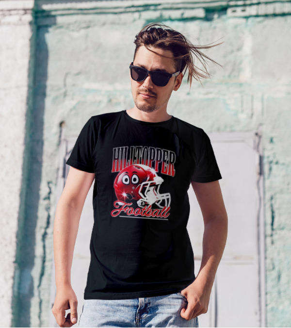 Hilltopper Football Big Red Helmet Pepper T-Shirt