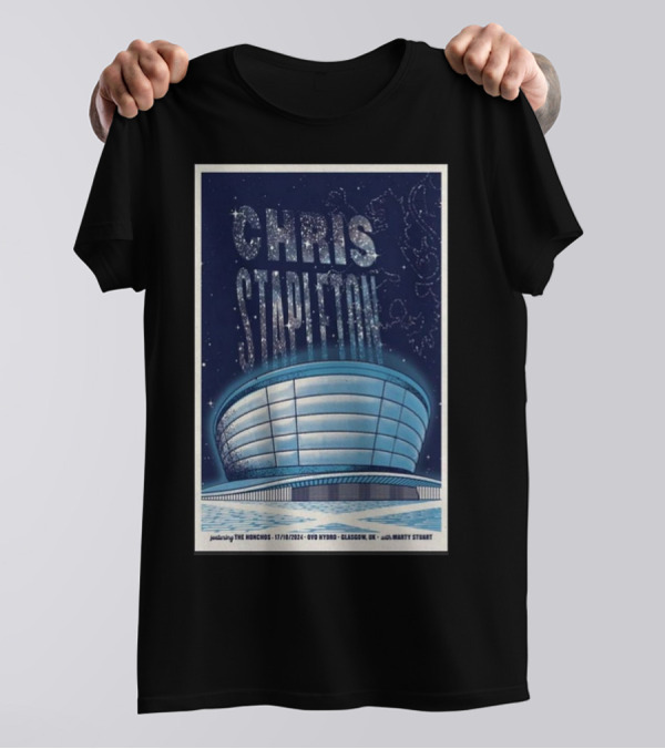 Chris Stapleton Featuring The Honchos Marty Stuart 17 10 2024 OVO Hydro Glasgow UK Concert T-Shirt
