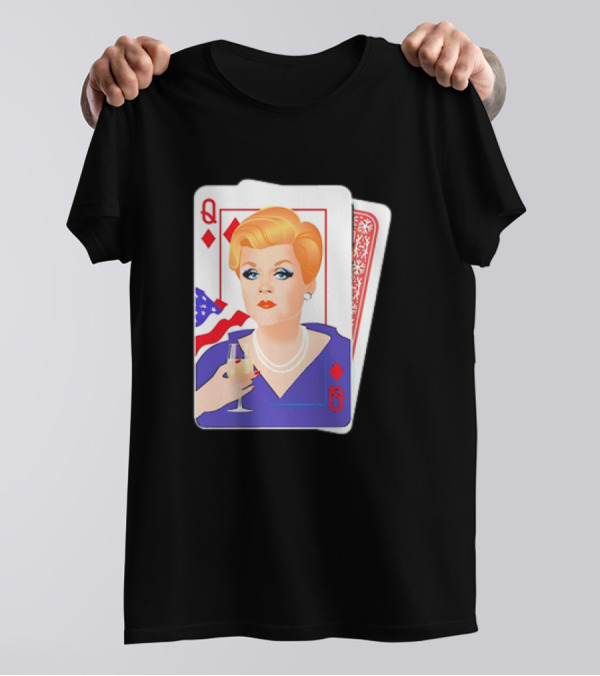 Eleanor Iselin Queen Of Diamonds American Flag Card T-Shirt