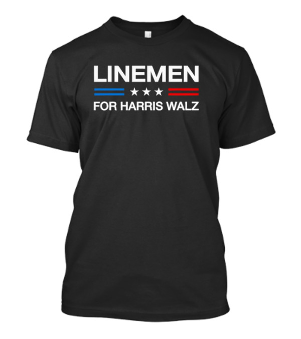 Linemen For Harris Walz 2024 Election Vote Kamala T-Shirt