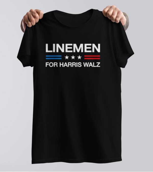 Linemen For Harris Walz 2024 Election Vote Kamala T-Shirt