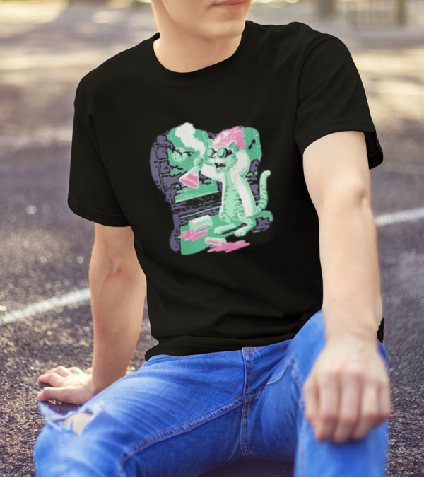Kyle’s Corner Feline Weird Oct 24-27 Live Oak FL Mad Scientist Cat Lab T-Shirt