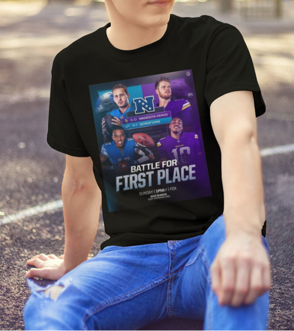 Minnesota Vikings 5-0 Vs Detroit Lions 4-1 NFC Battle For First Place Sunday 1PM ET On FOX T-Shirt