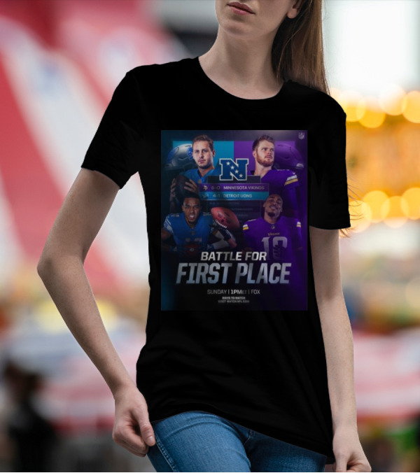 Minnesota Vikings 5-0 Vs Detroit Lions 4-1 NFC Battle For First Place Sunday 1PM ET On FOX T-Shirt