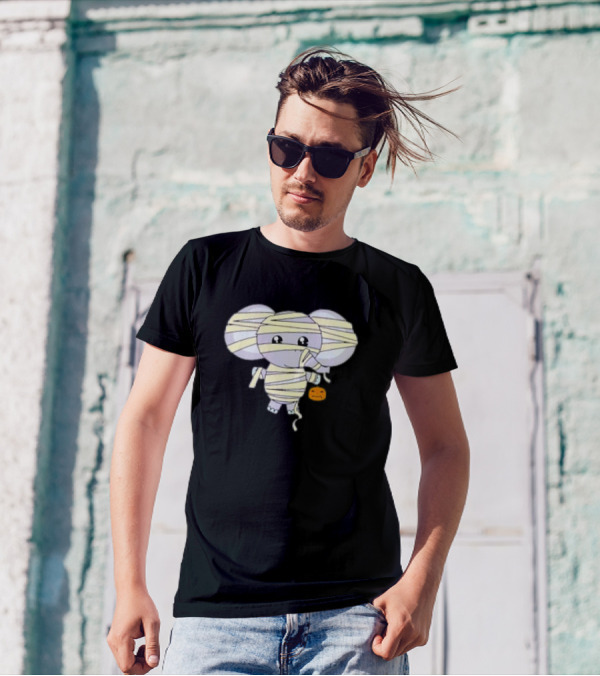 Mummy Elephant Trick Or Treating Cute Halloween T-Shirt