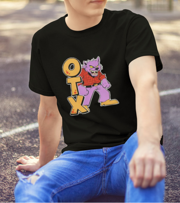 Otx Purple Werewolf In Plaid T-Shirt