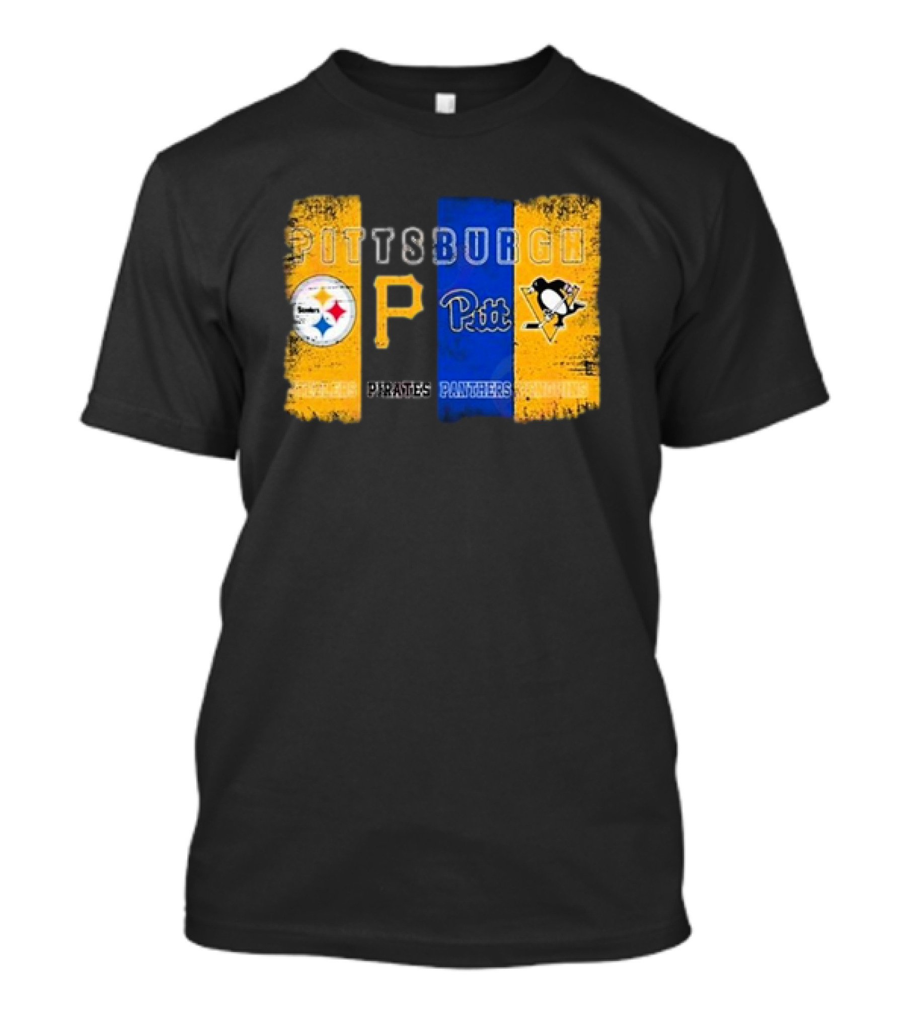 Pittsburgh Steelers Pirates Panthers Penguins Vintage T-Shirt