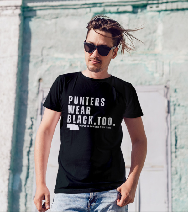 Punters Wear Black Too Triple B Screen Printing T-Shirt