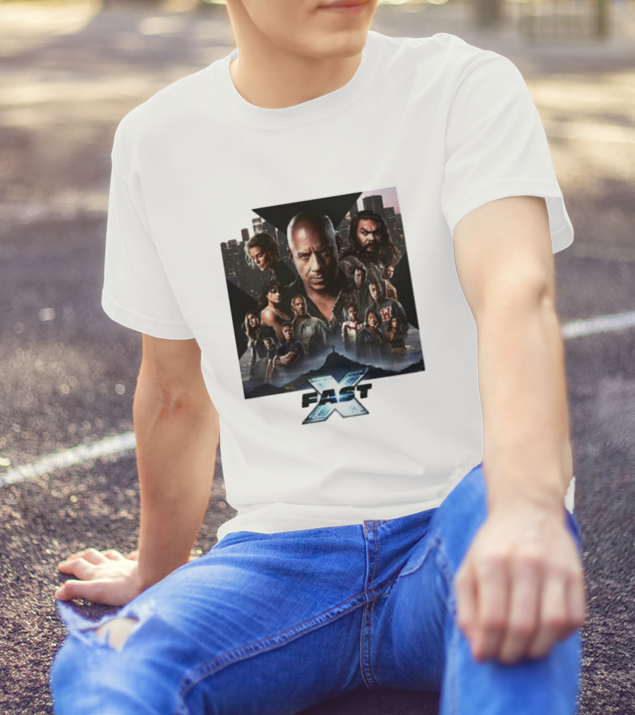 Fast X Cast Ensemble In Urban Cityscape T-Shirt